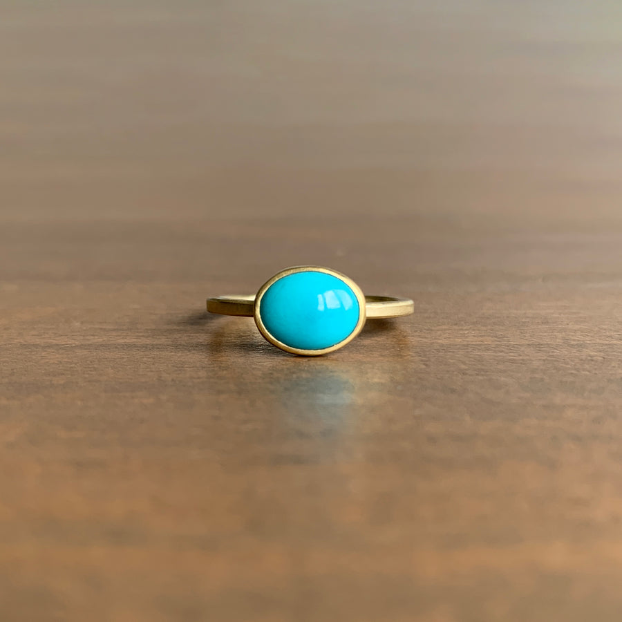 Oval Turquoise Cabochon Ring