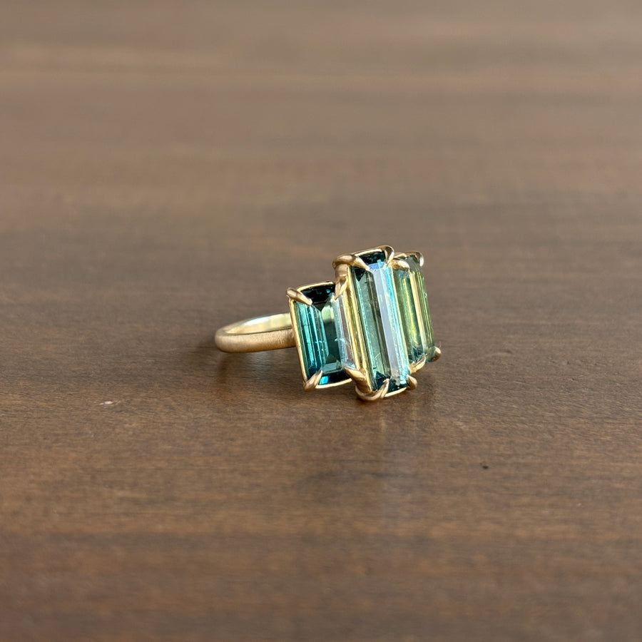 Blue Elysium Trio Tourmaline Vanity Ring