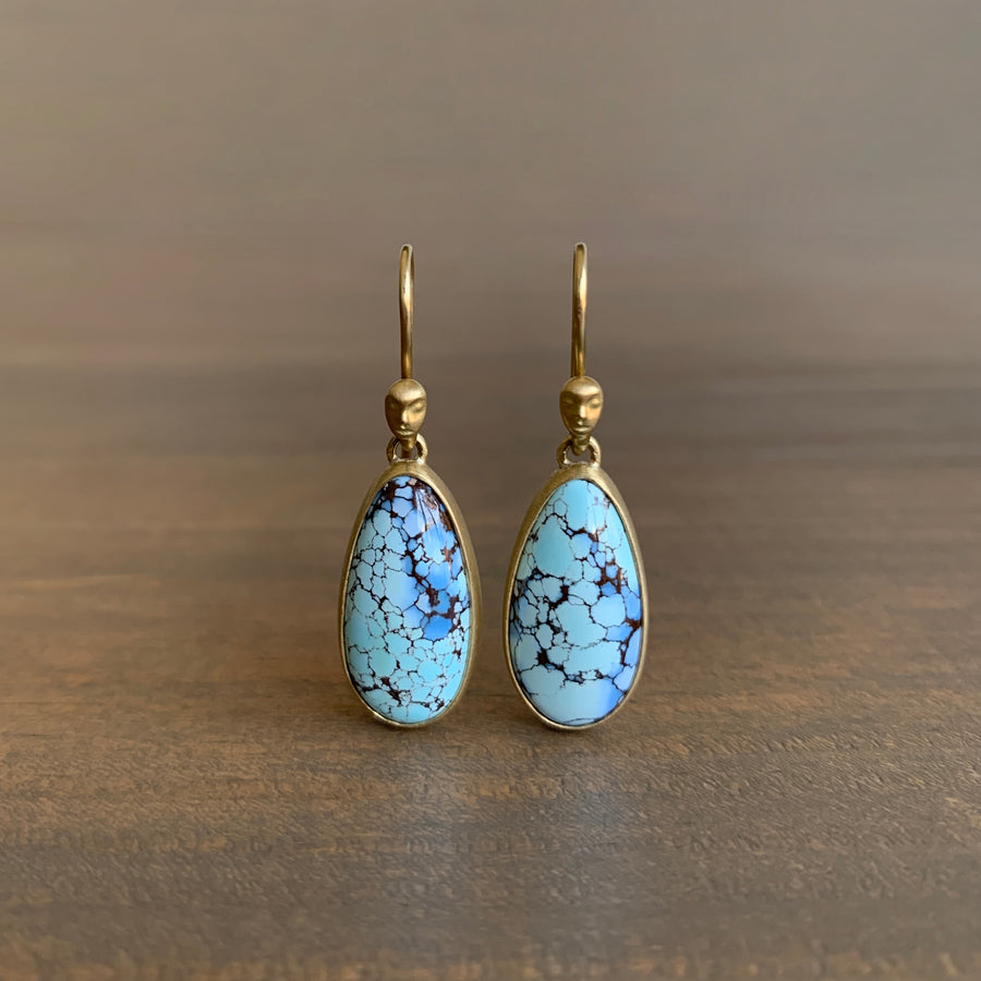 Golden Hills Turquoise Cameo Figurehead Earrings