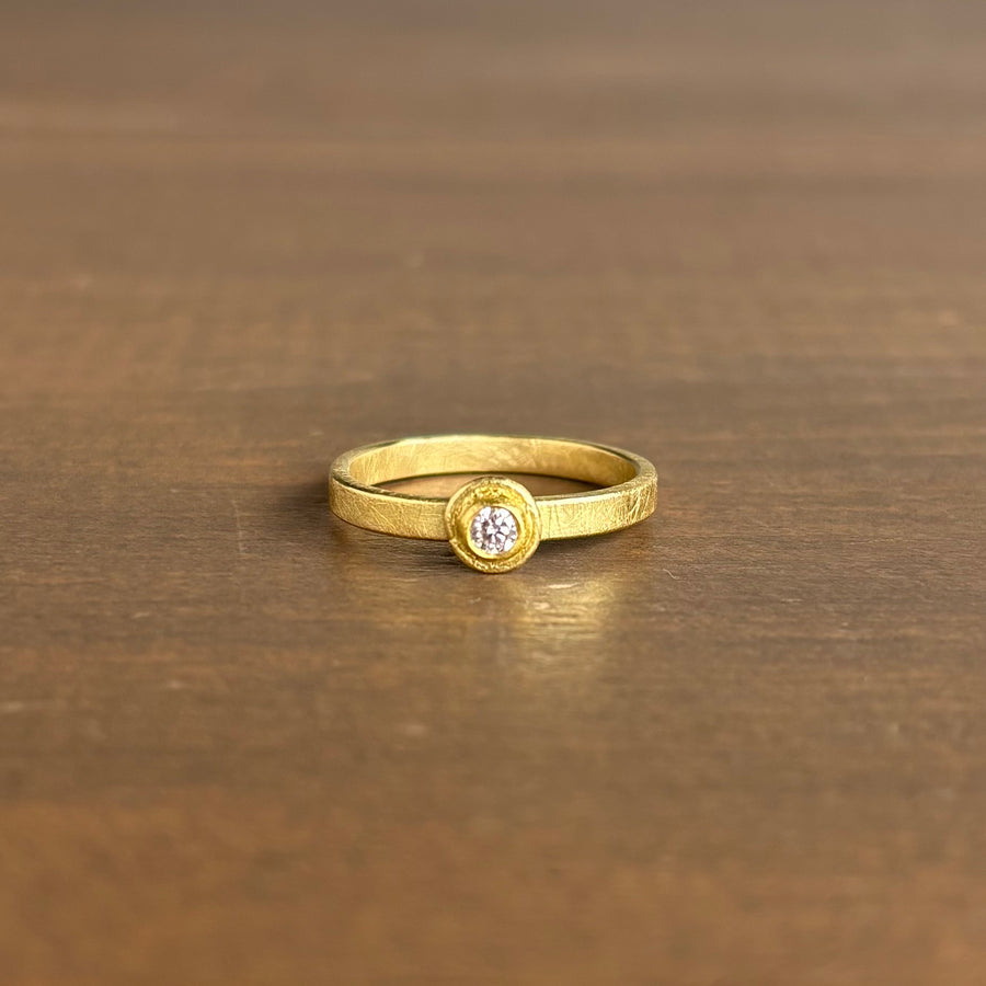 Petite White Diamond Ring