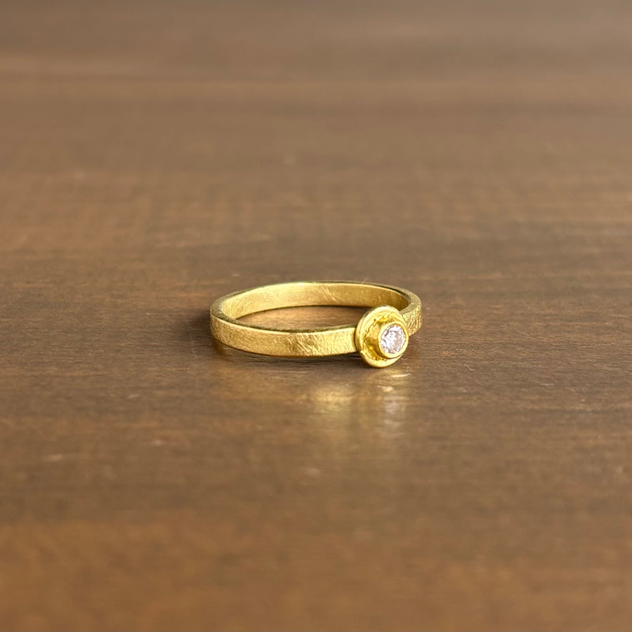 Petite White Diamond Ring