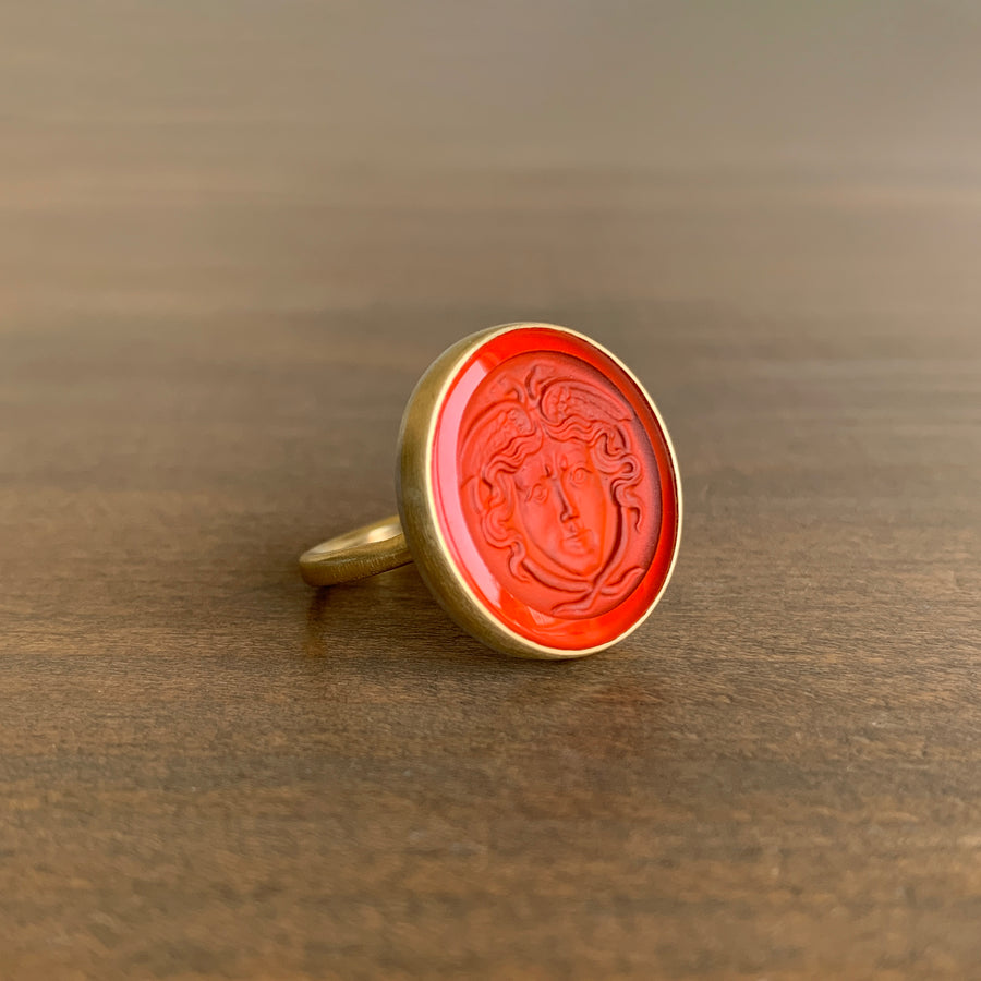 Carnelian Medusa Branch Waiting Ring