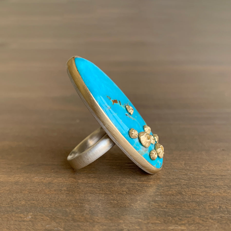 Sessile Turquoise Ruthie B. Ring with Barnacles