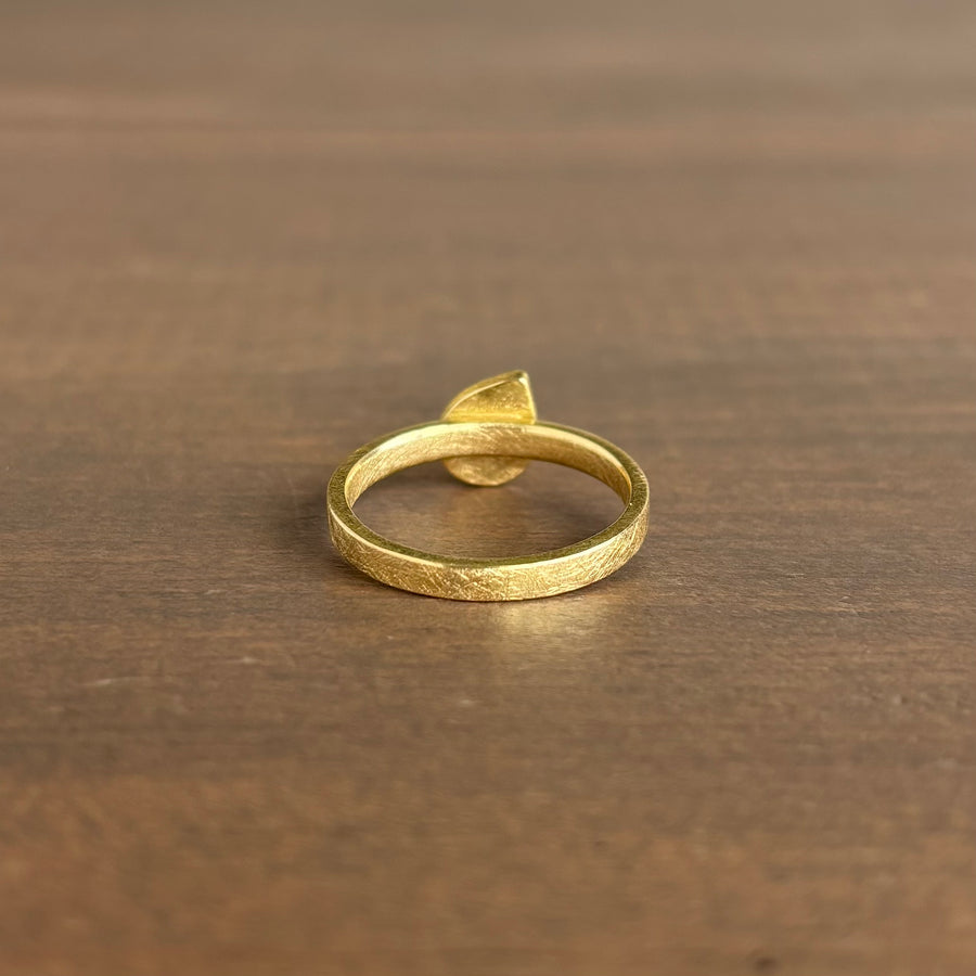 Brown Rose Cut Diamond Drop Ring
