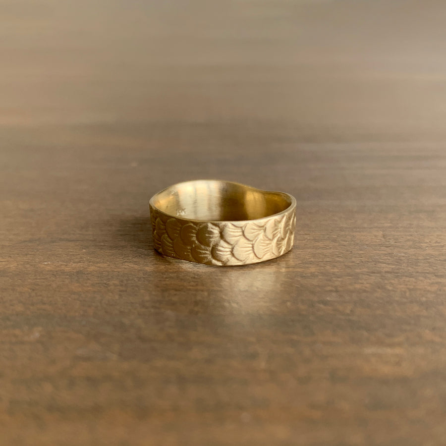 Gold Fish Scale Ring