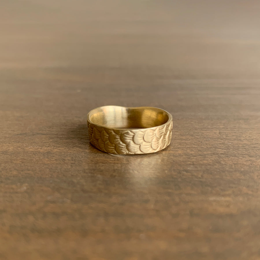 Gold Fish Scale Ring