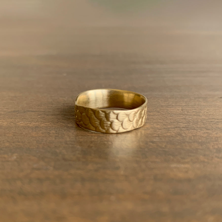 Gold Fish Scale Ring