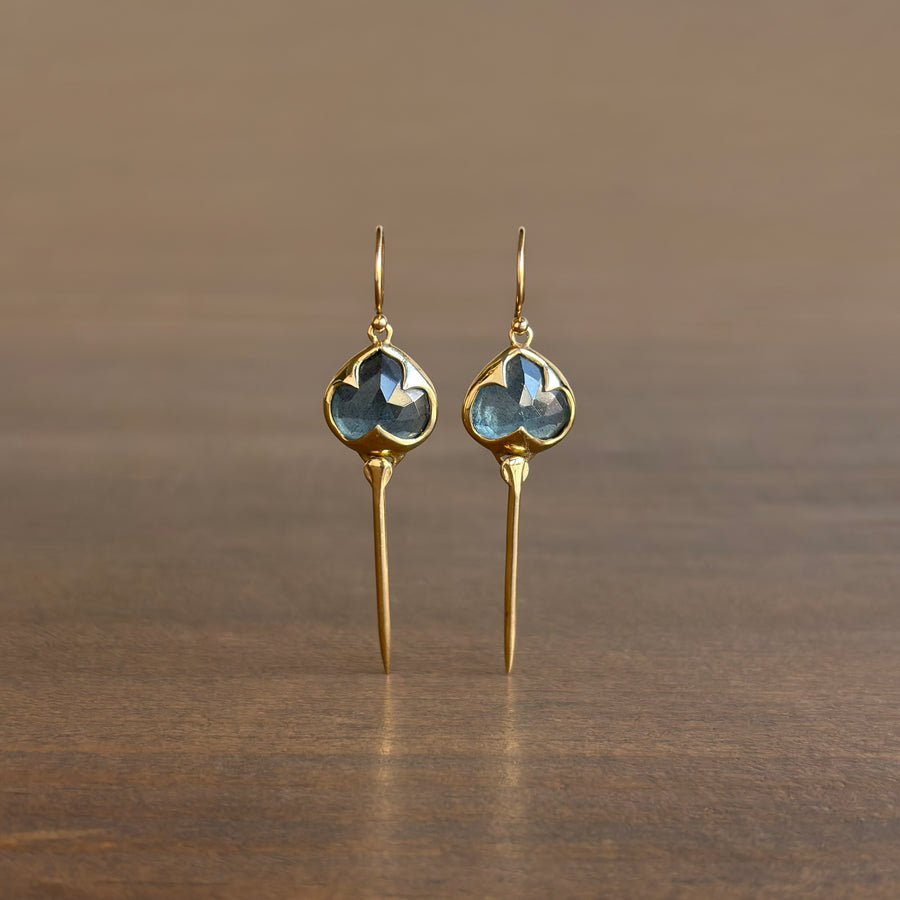 Moss Aquamarine Stingray Earrings