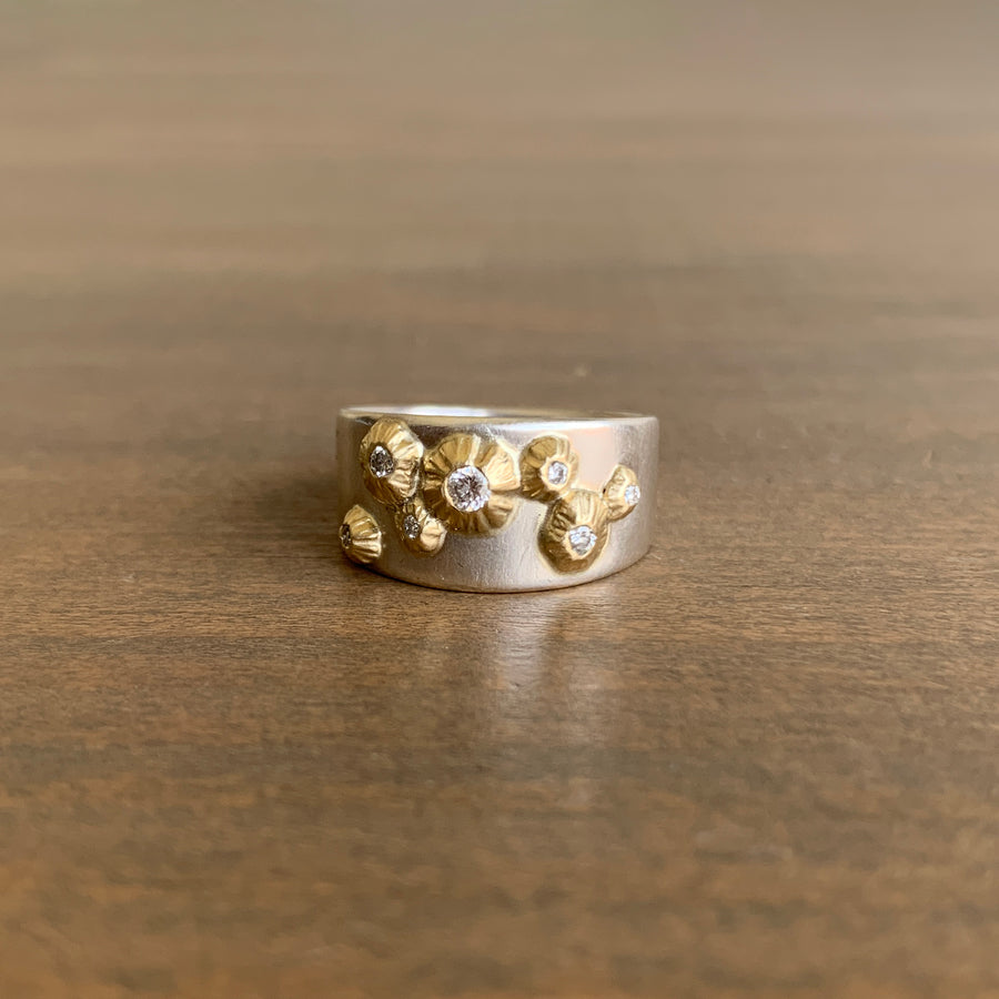 Large Diamond Tidepool Ruthie B. Band with Barnacles