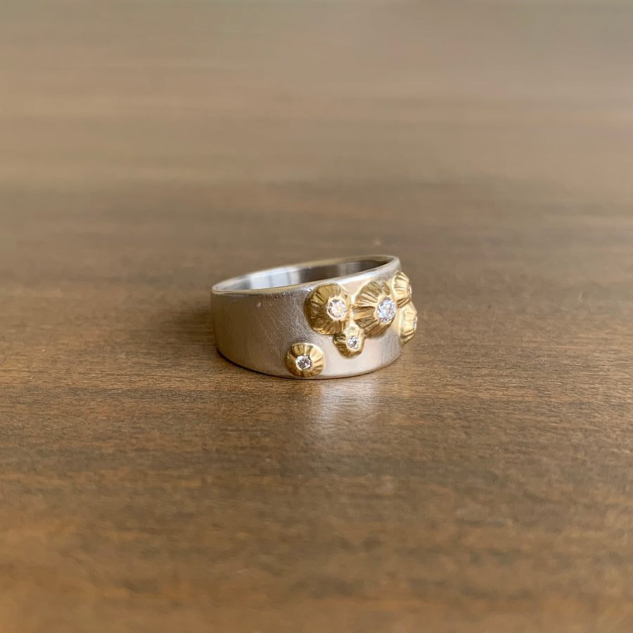 Large Diamond Tidepool Ruthie B. Band with Barnacles