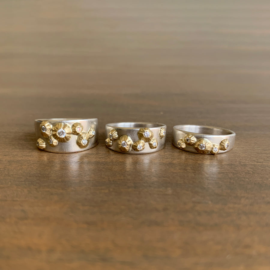 Medium Diamond Tidepool Ruthie B. Band with Barnacles