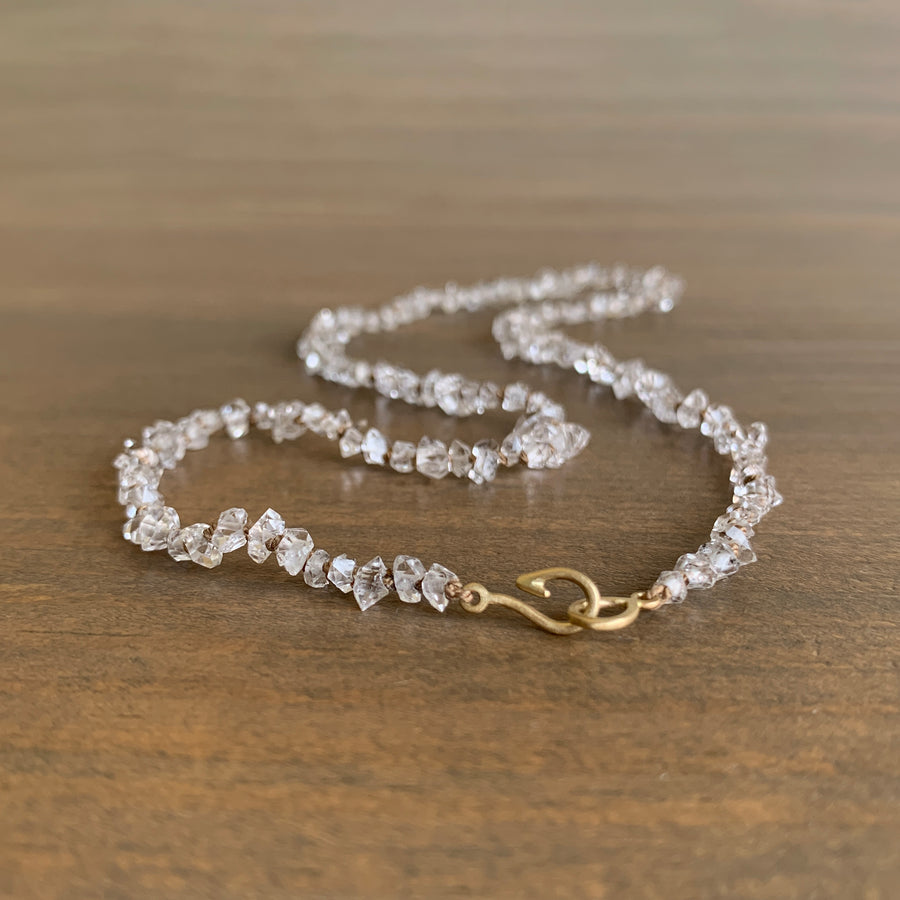 Snedronningen Herkimer Crystal Knotted Ruthie B. Necklace