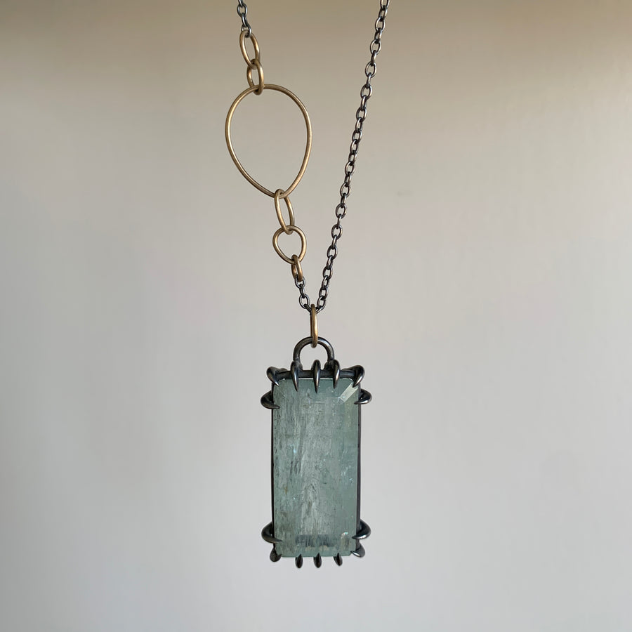 Icy Aquamarine Vanity Necklace