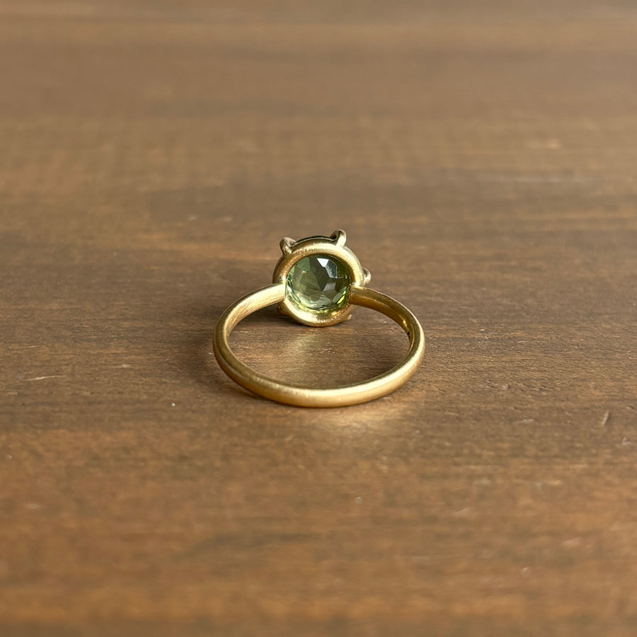 Green Zircon Vanity Ring