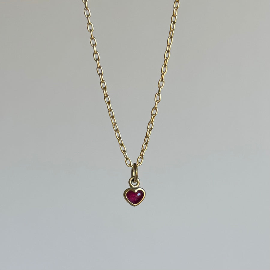 Itty Bitty Ruby Sweetheart Pendant