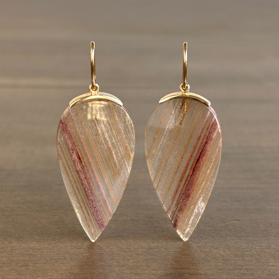 Large Sandstone Drop Earrings