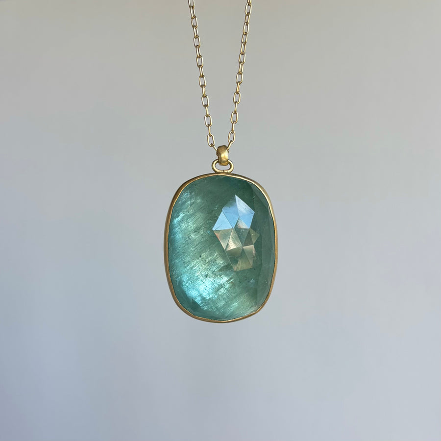 Rose Cut Aquamarine Pendant