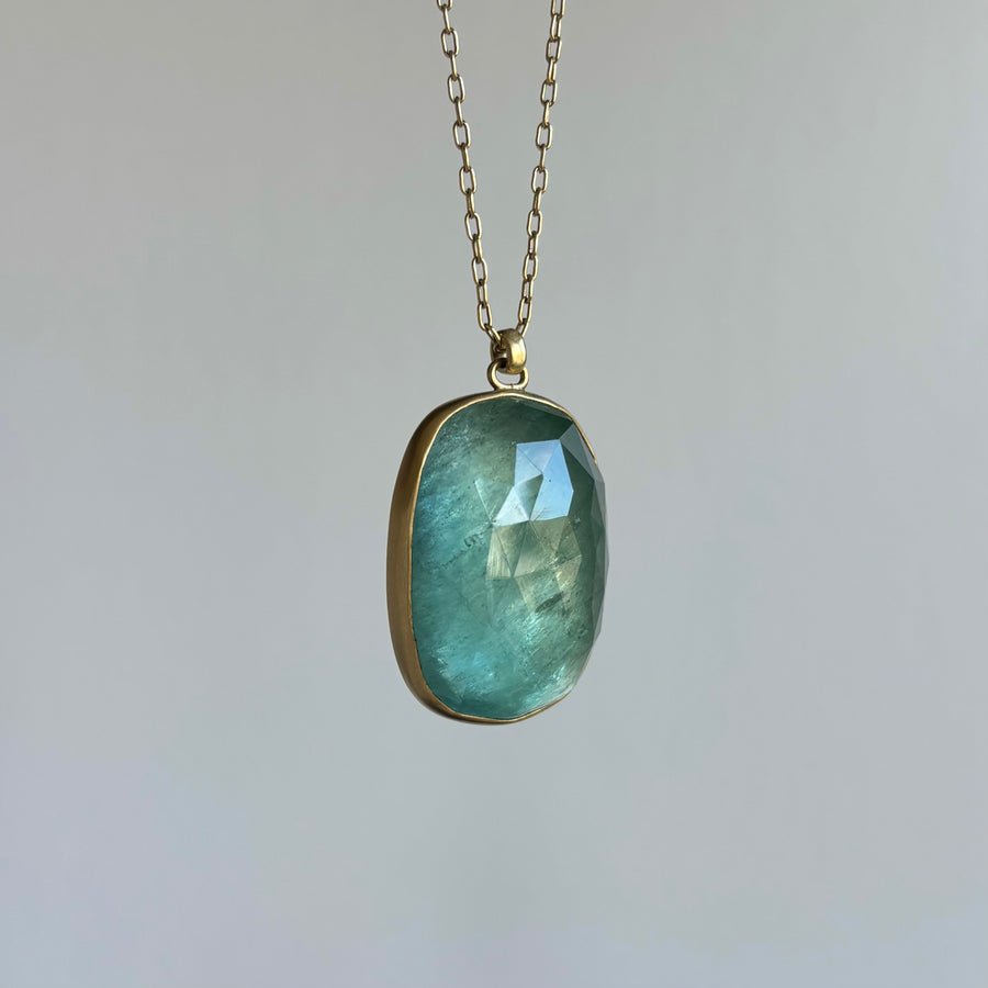 Rose Cut Aquamarine Pendant
