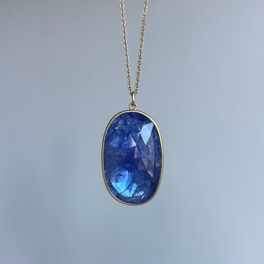 Large Oval Tanzanite Pendant