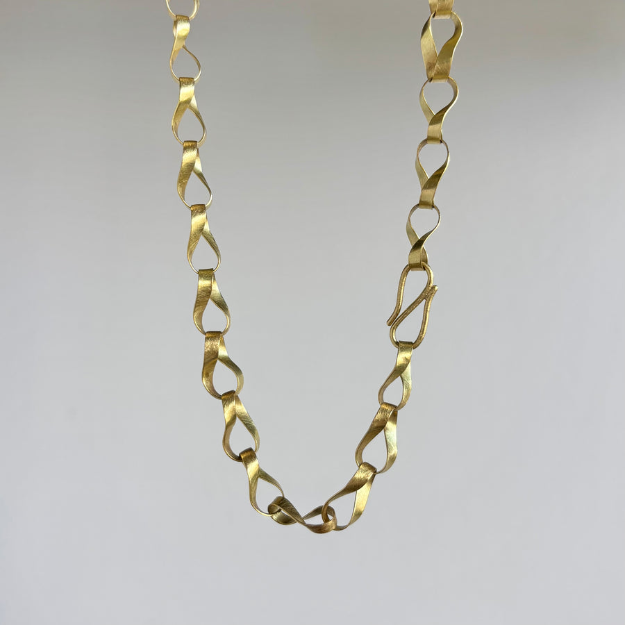Gold Mobius Chain Necklace