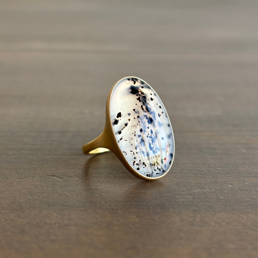 Montana Agate Oval Cast Ring