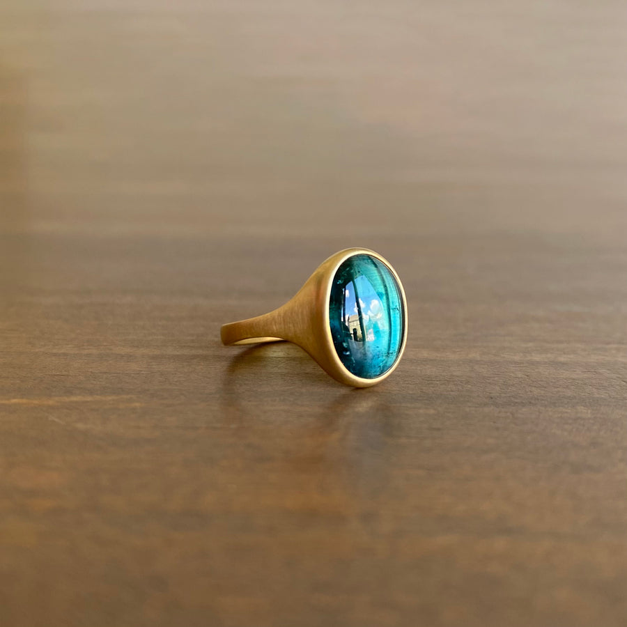 Indicolite Tourmaline Ring