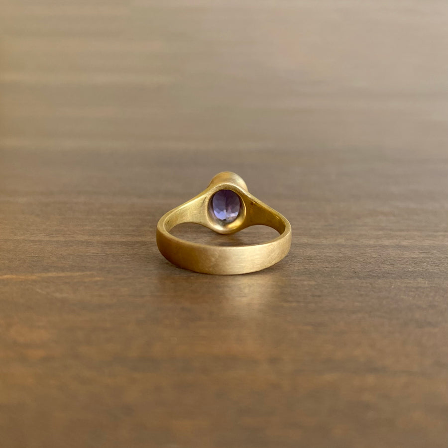 Faceted Oval Tanzanite Ring