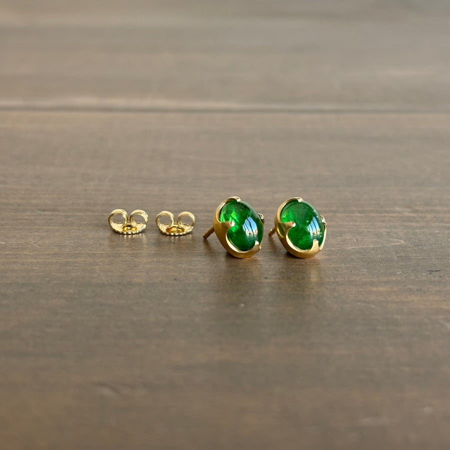 Tsavorite Garnet Claw Earrings