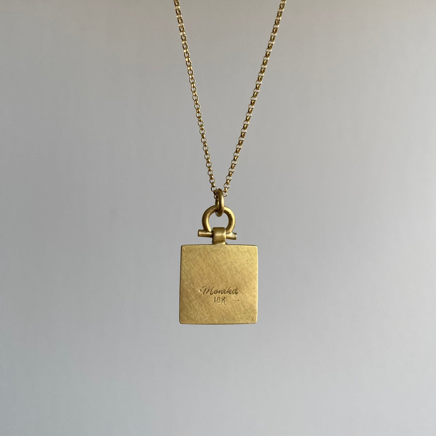 Square Campitos Turquoise Pendant
