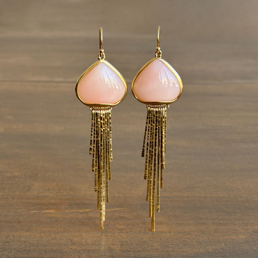 Pink Opal Jellyfish Earrings