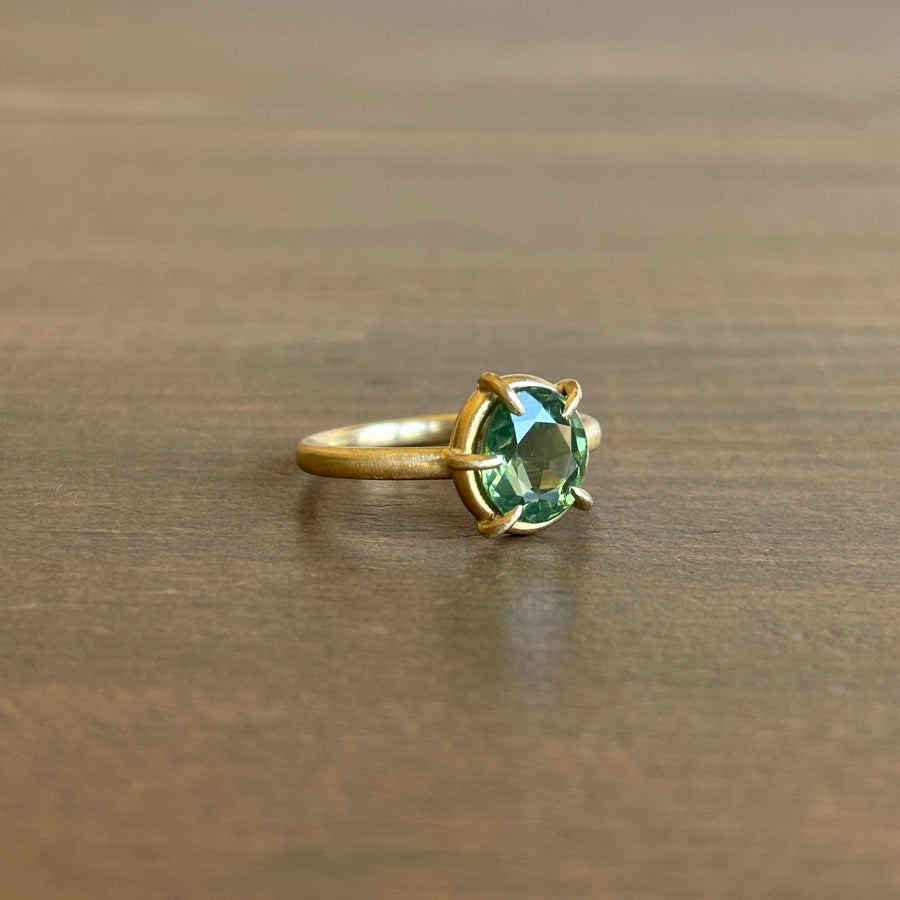 Green Zircon Vanity Ring