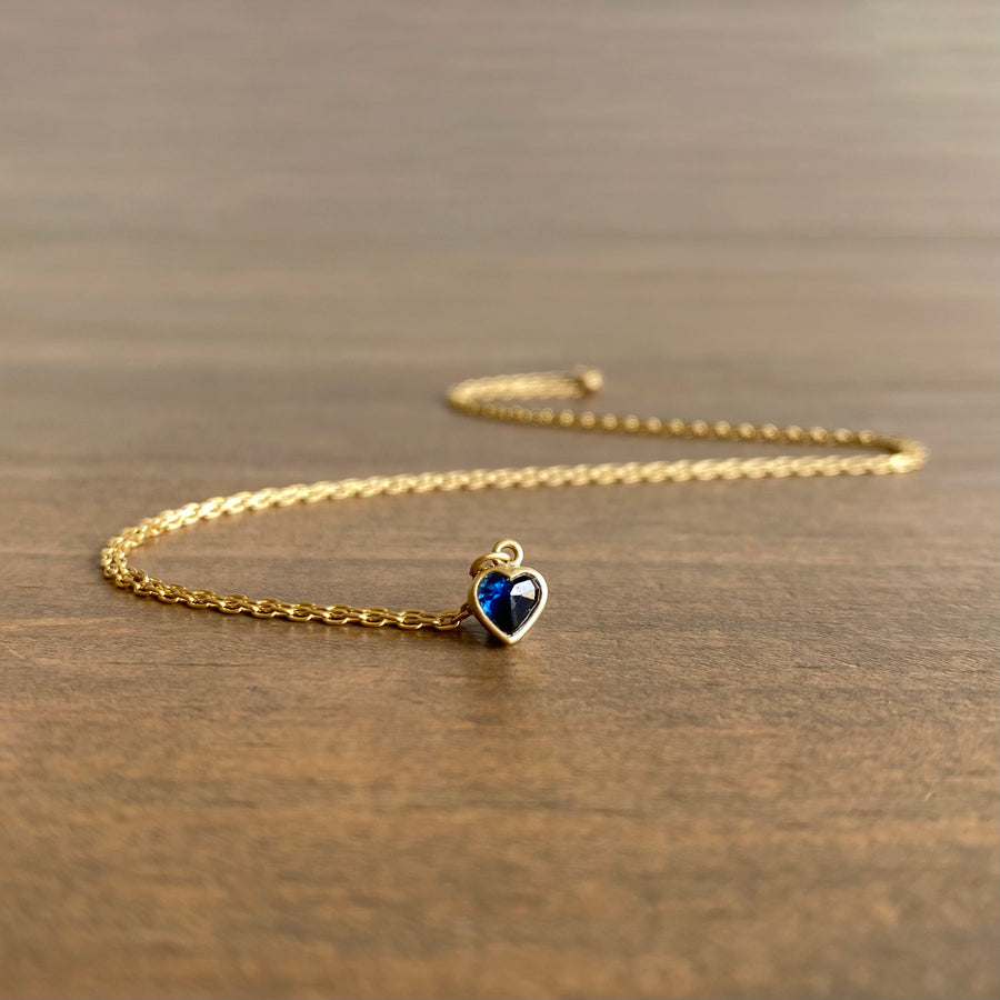 Blue Sapphire Sweetheart Pendant