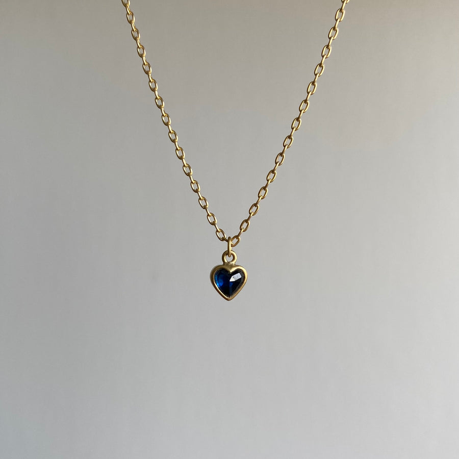 Blue Sapphire Sweetheart Pendant