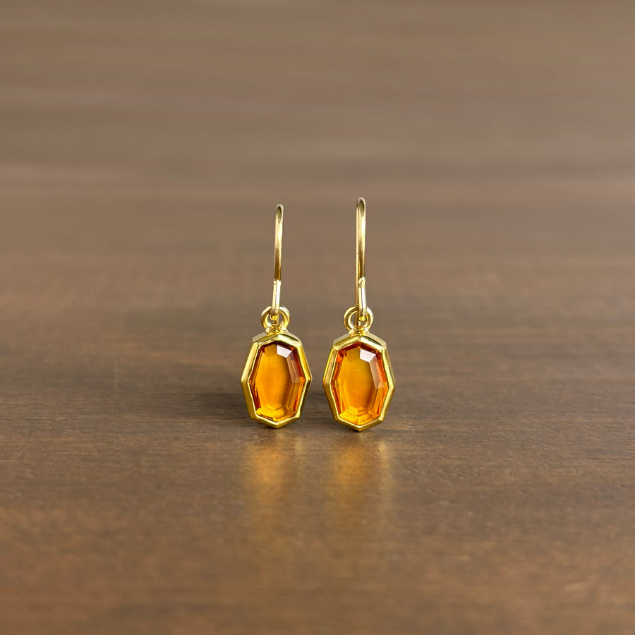 Citrine Tablet Earrings