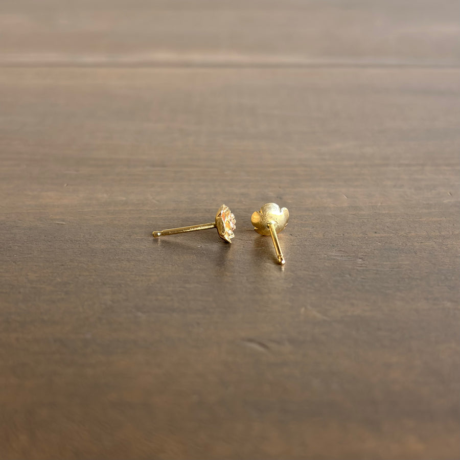 Gold Rose Garden Stud Earrings