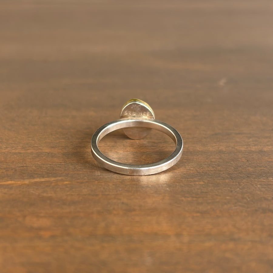 Rose Cut Sapphire Yolk Ring