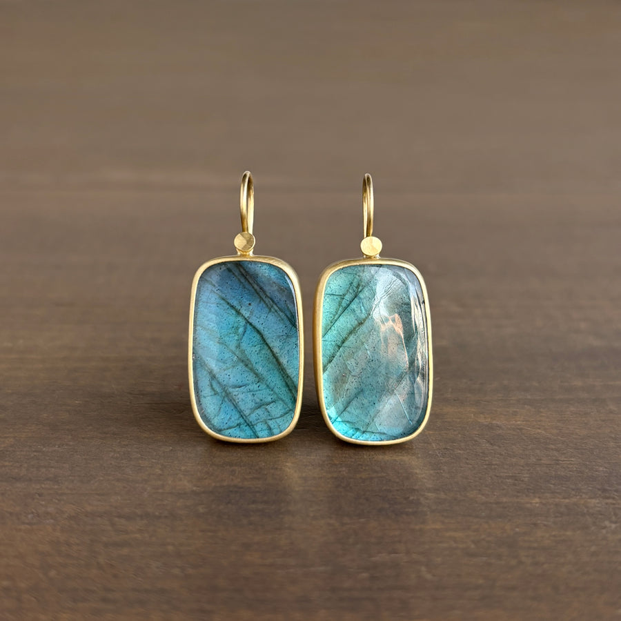 Labradorite Cushion Earrings