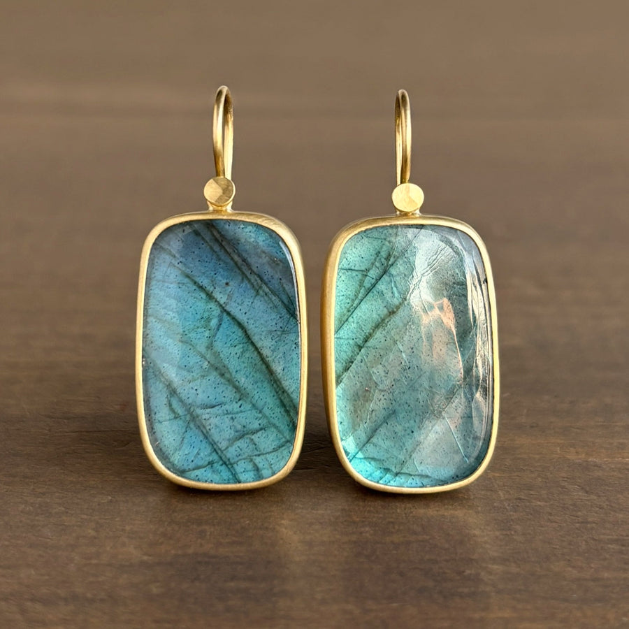 Labradorite Cushion Earrings