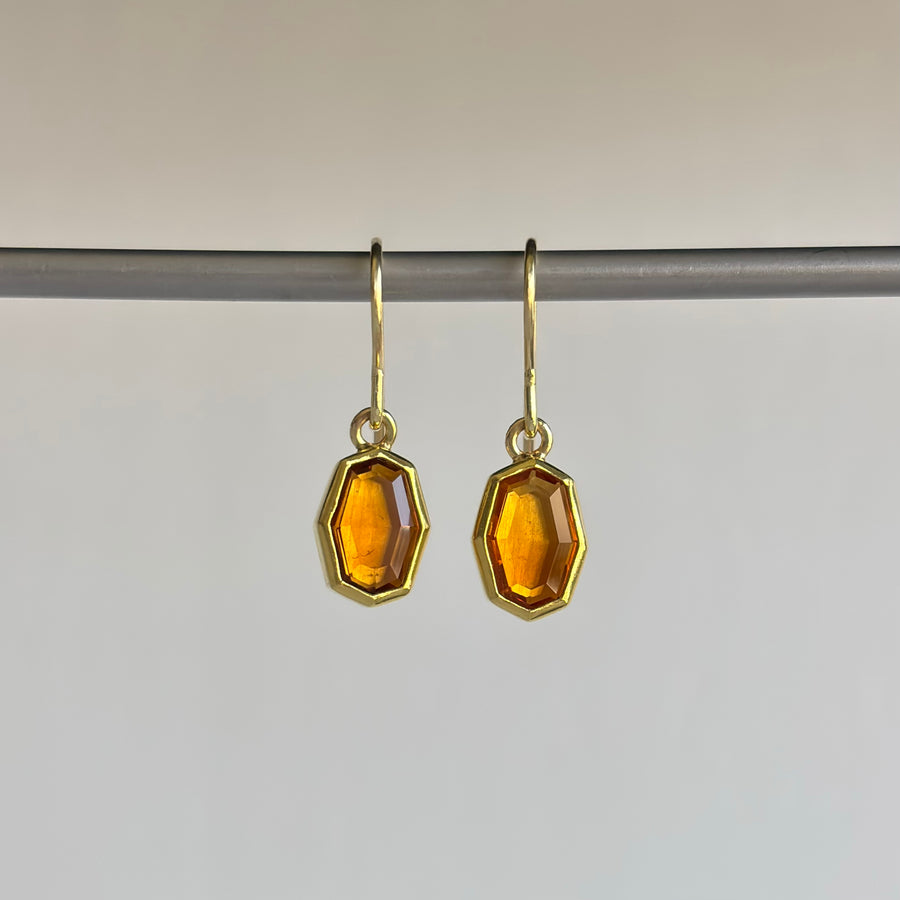 Citrine Tablet Earrings