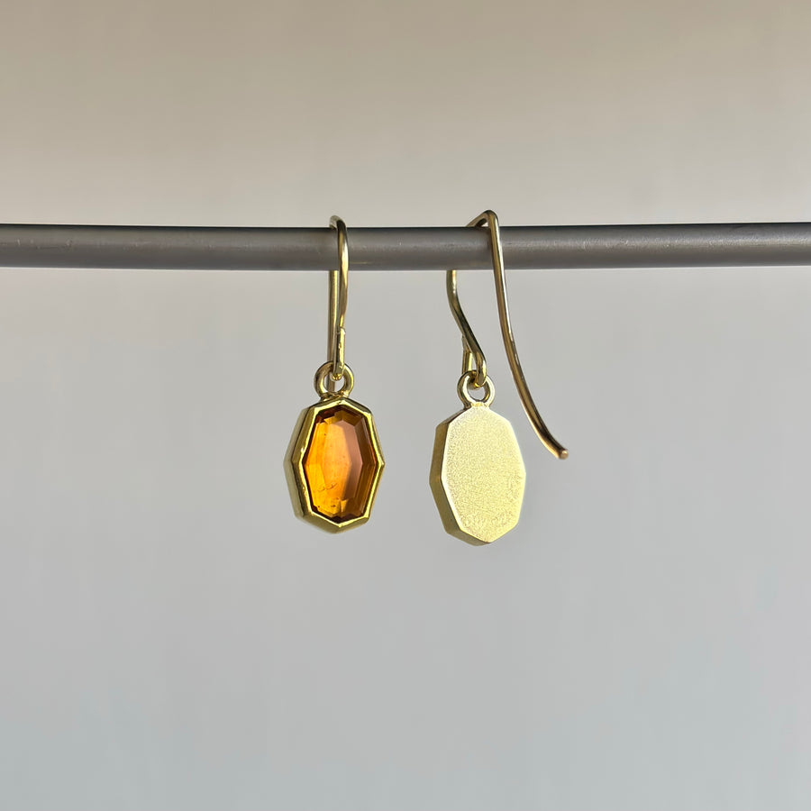 Citrine Tablet Earrings