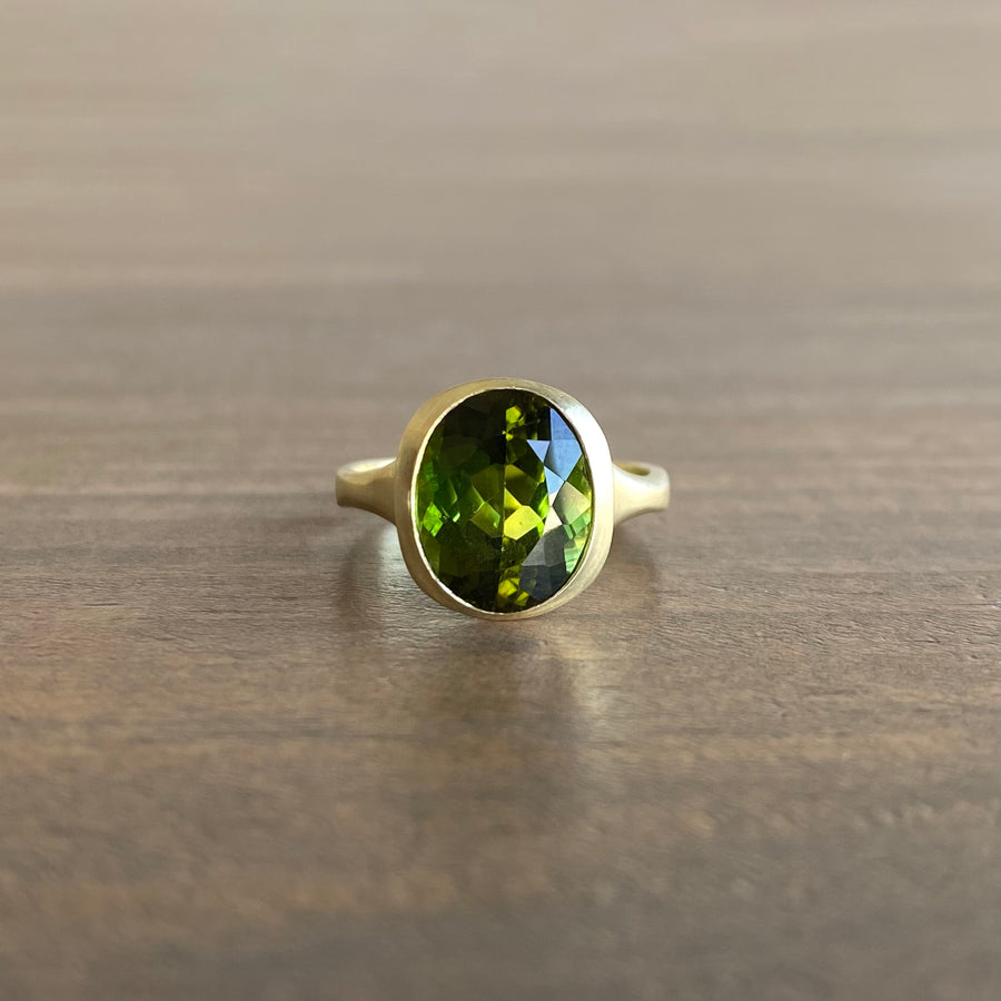 Green Tourmaline Amphora Ring