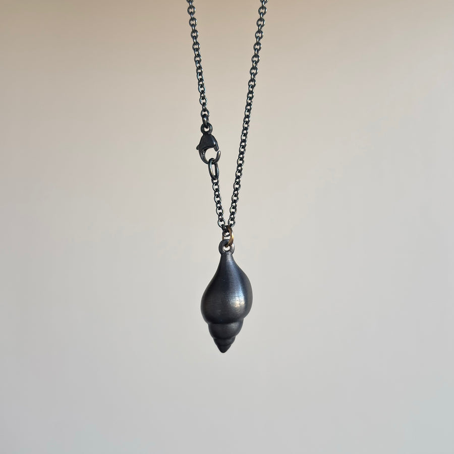 Hermit Crab Tulip Shell Cameo Necklace