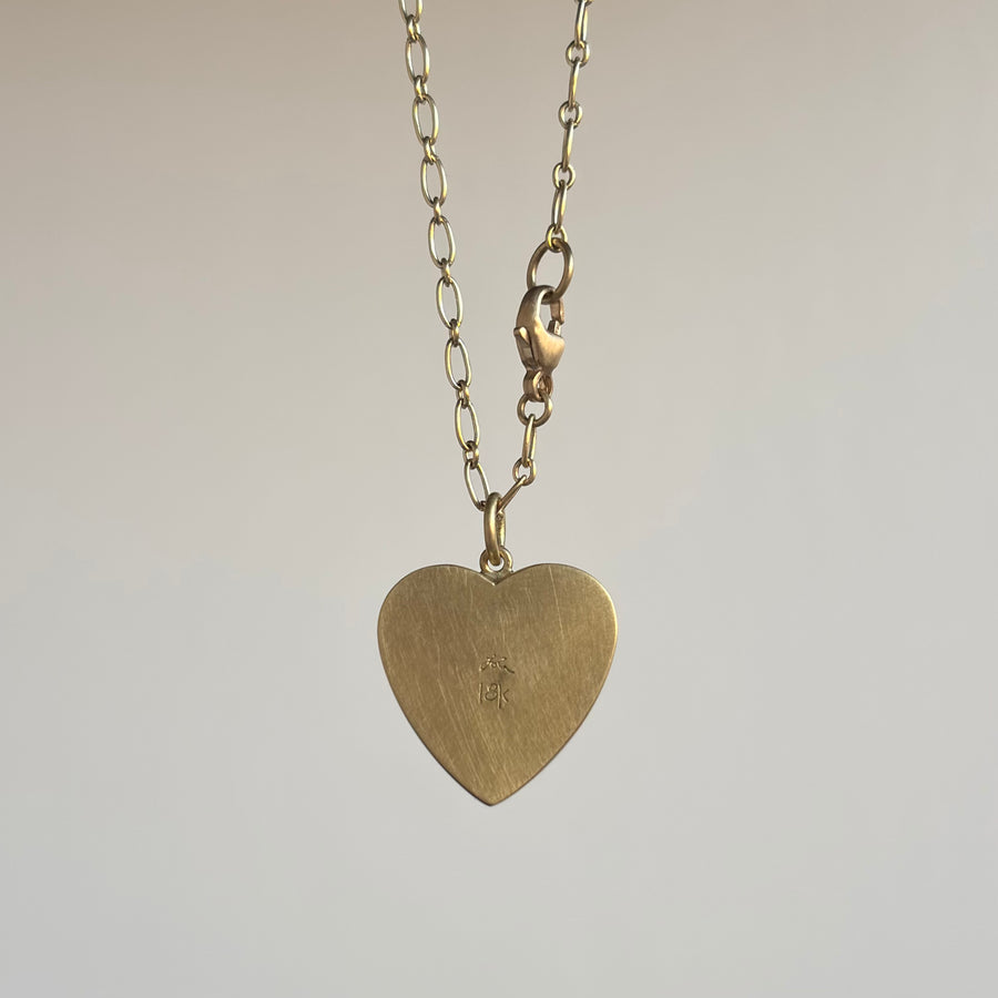 Aquamarine Cabochon Sweetheart Pendant