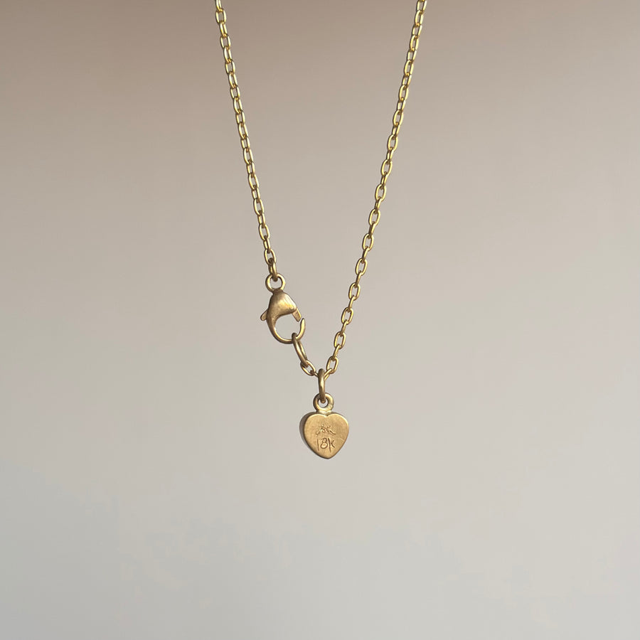 Tiny Pink Sapphire Sweetheart Pendant