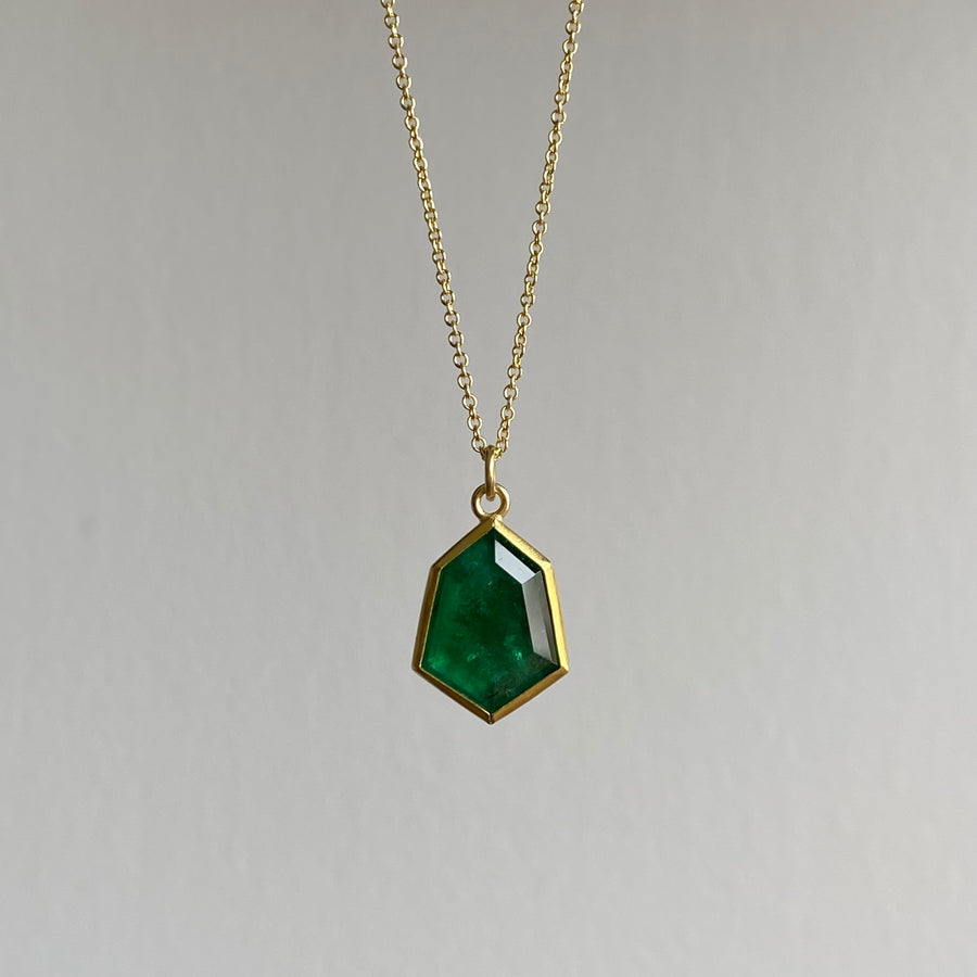 Emerald Shield Pendant