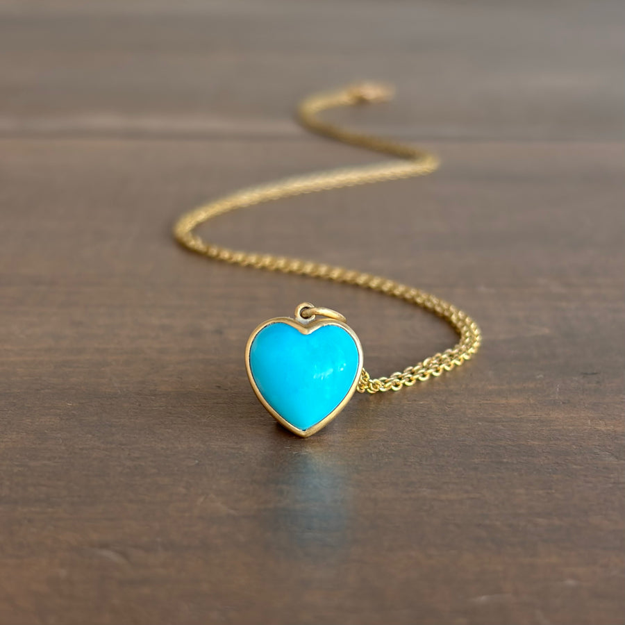 Sleeping Beauty Turquoise Sweetheart Pendant
