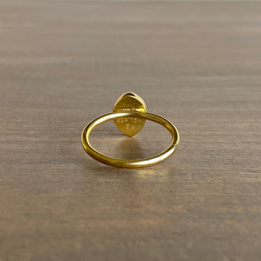 Rhodolite Garnet Leaf Ring