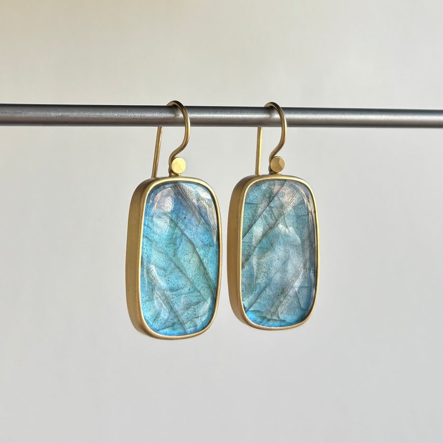 Labradorite Cushion Earrings