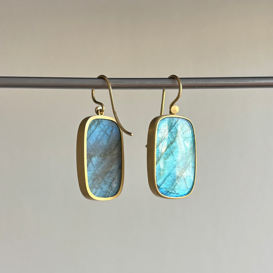 Labradorite Cushion Earrings