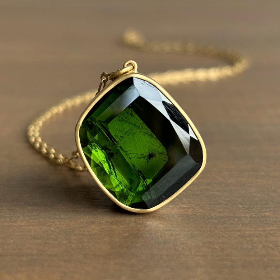 Green Tourmaline Shard Pendant